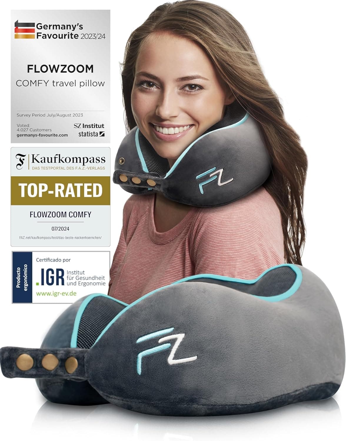FLOWZOOM® Almohada Cervical Viscoelástica